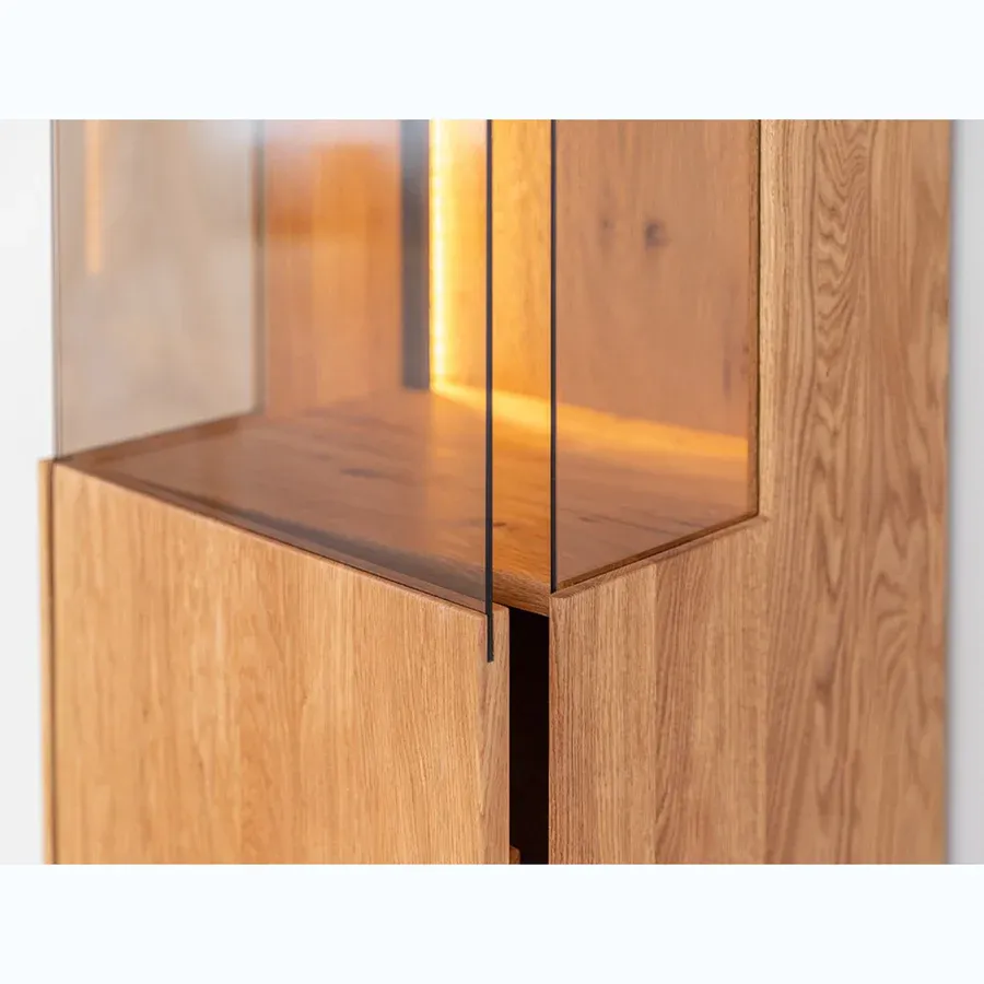 vitrina collodi 43x205cm, materijal: masivno drvo hrast - slika 18