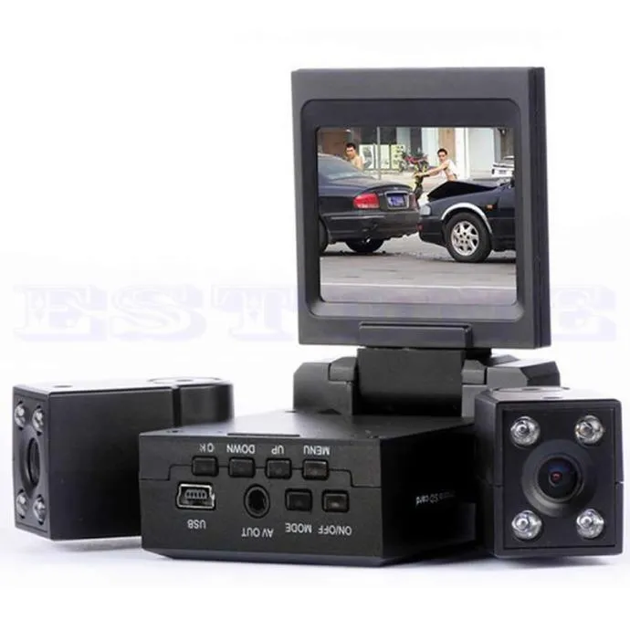 auto kamera s dvije glave noćna senzor pokreta - slika 2