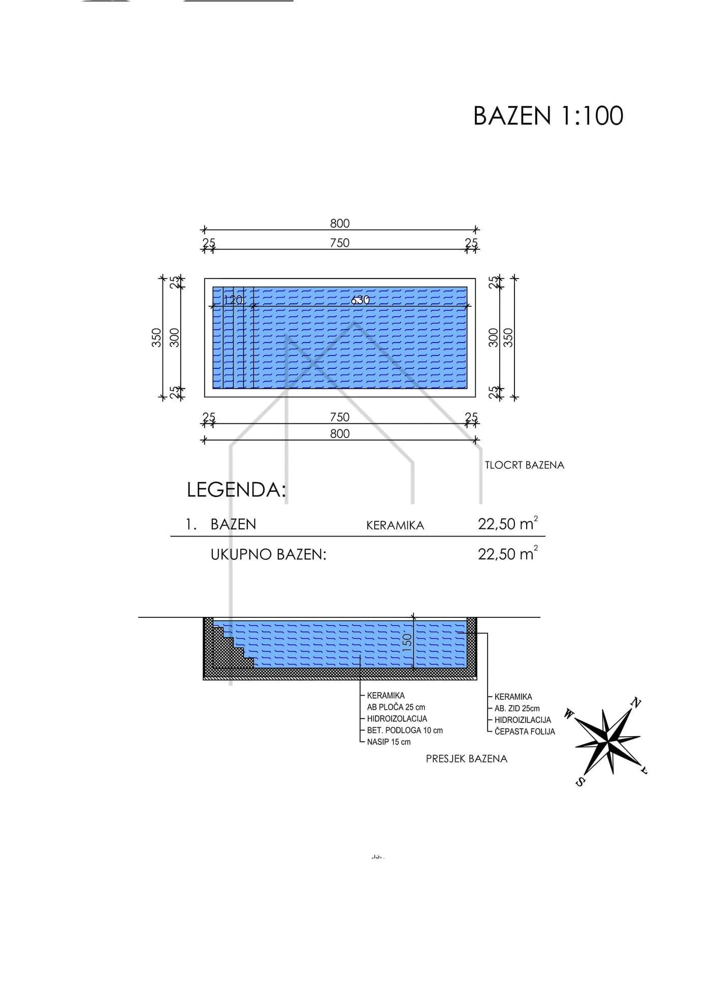 započeta gradnja, prizemnica s bazenom i podrumom – labin, istra - slika 13