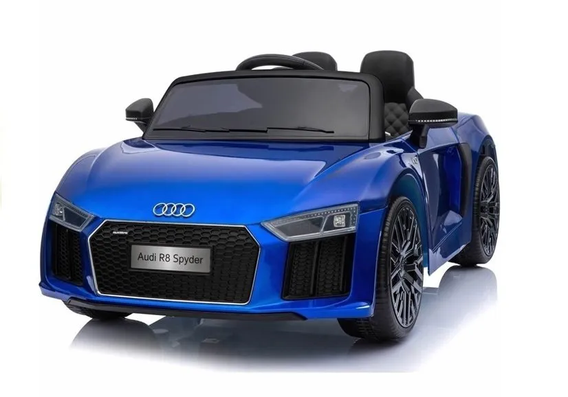 licencirani auto na akumulator audi r8 spyder - plavi/lakirani - slika 7