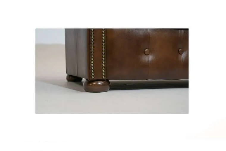 chesterfield fotelja class leather | 1-sjedište | cloudy brown light - slika 4