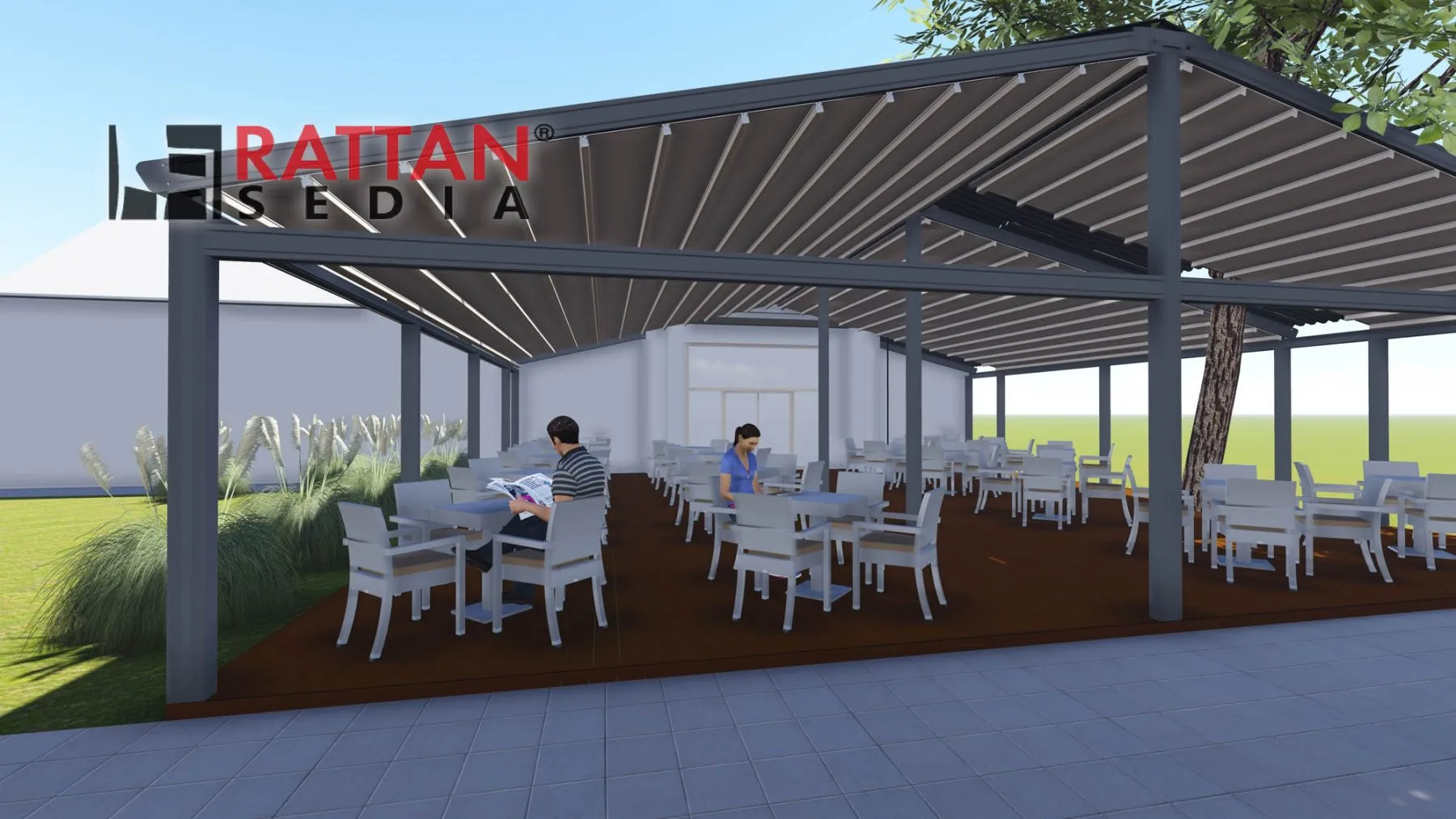 dvovodna pergola tenda – impluse - slika 2