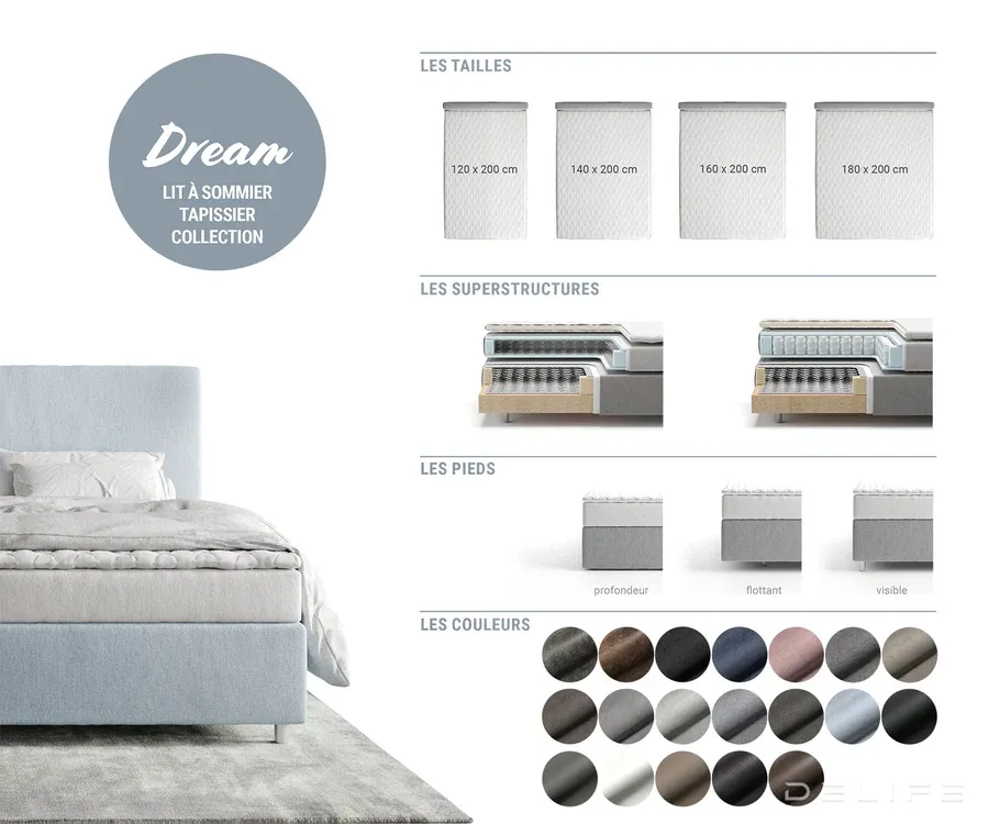 box spring okvir dream-great, chesterfield prošiv - mikrofibra - slika 7