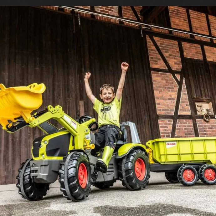 rolly toys x-trac premium claas traktor na pedale sa utovarivačem - slika 3