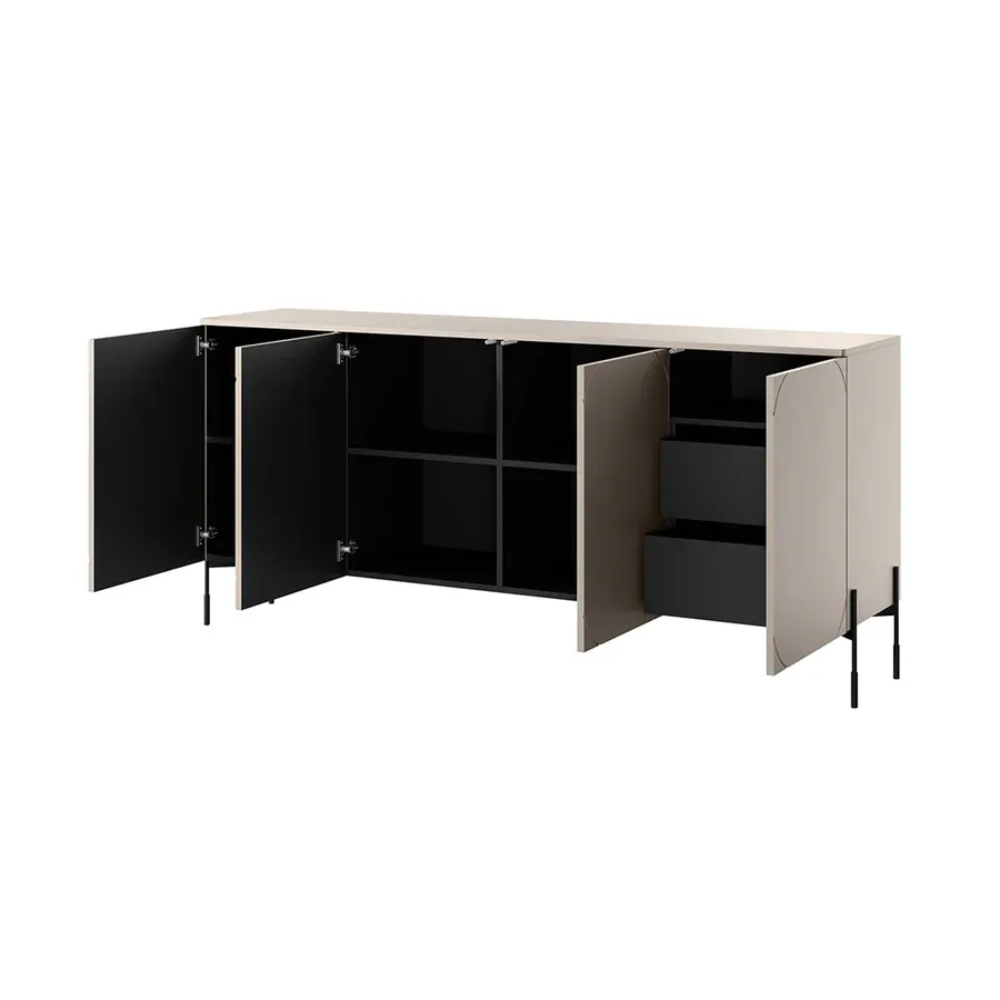 komoda sonatia 200cm, 4 vrata i 2 ladice, materijal: mdf - slika 5