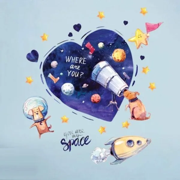 Zidna naljepnica - Space Dog - Zagreb, Novi Zagreb - istok