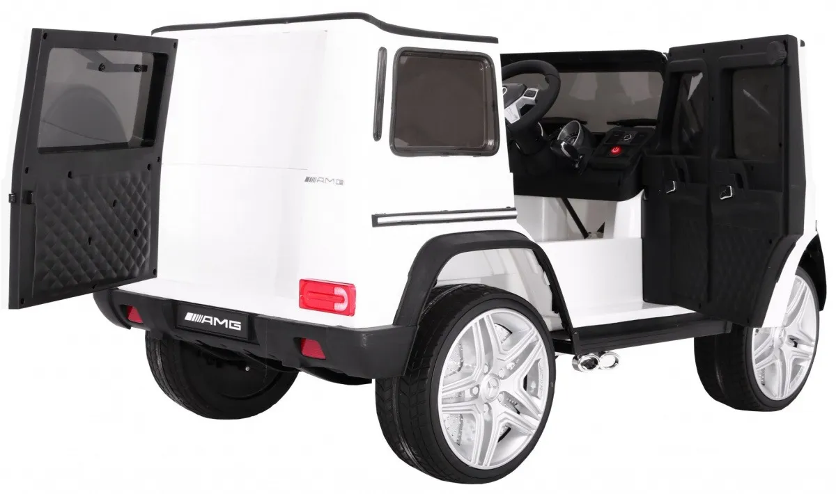 licencirani auto na akumultor mercedes g65 2 4g - bijeli/lakirani - slika 3