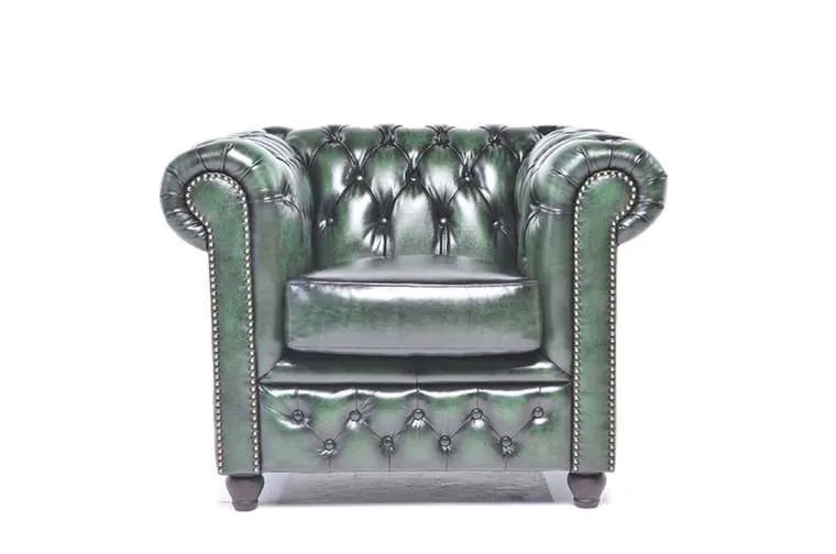 Chesterfield Fotelja Original Leather | 1-sjedište | Wash Off Green - Ježdovec, Zagreb