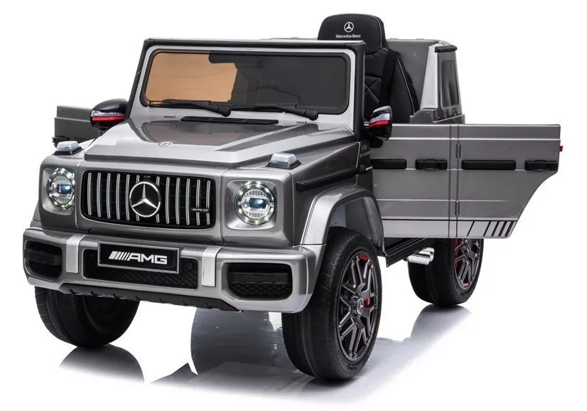 licencirani auto na akumulator mercedes g63 amg - sivi/lakirani - slika 3