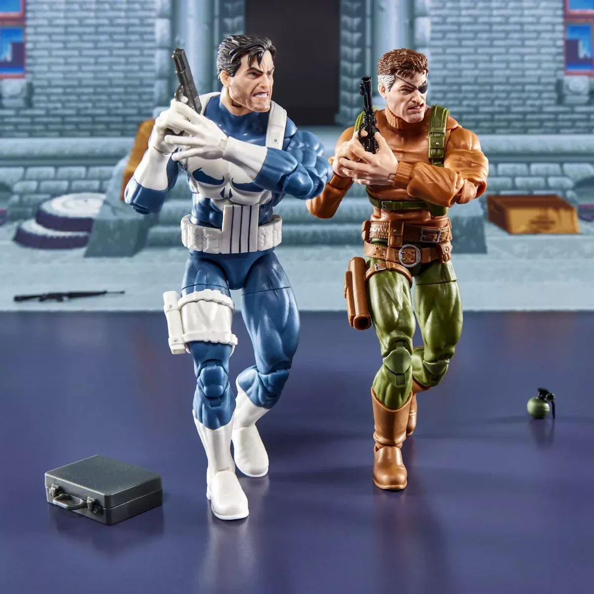 marvel legends series: punisher and nick fury figure, 15cm - slika 3