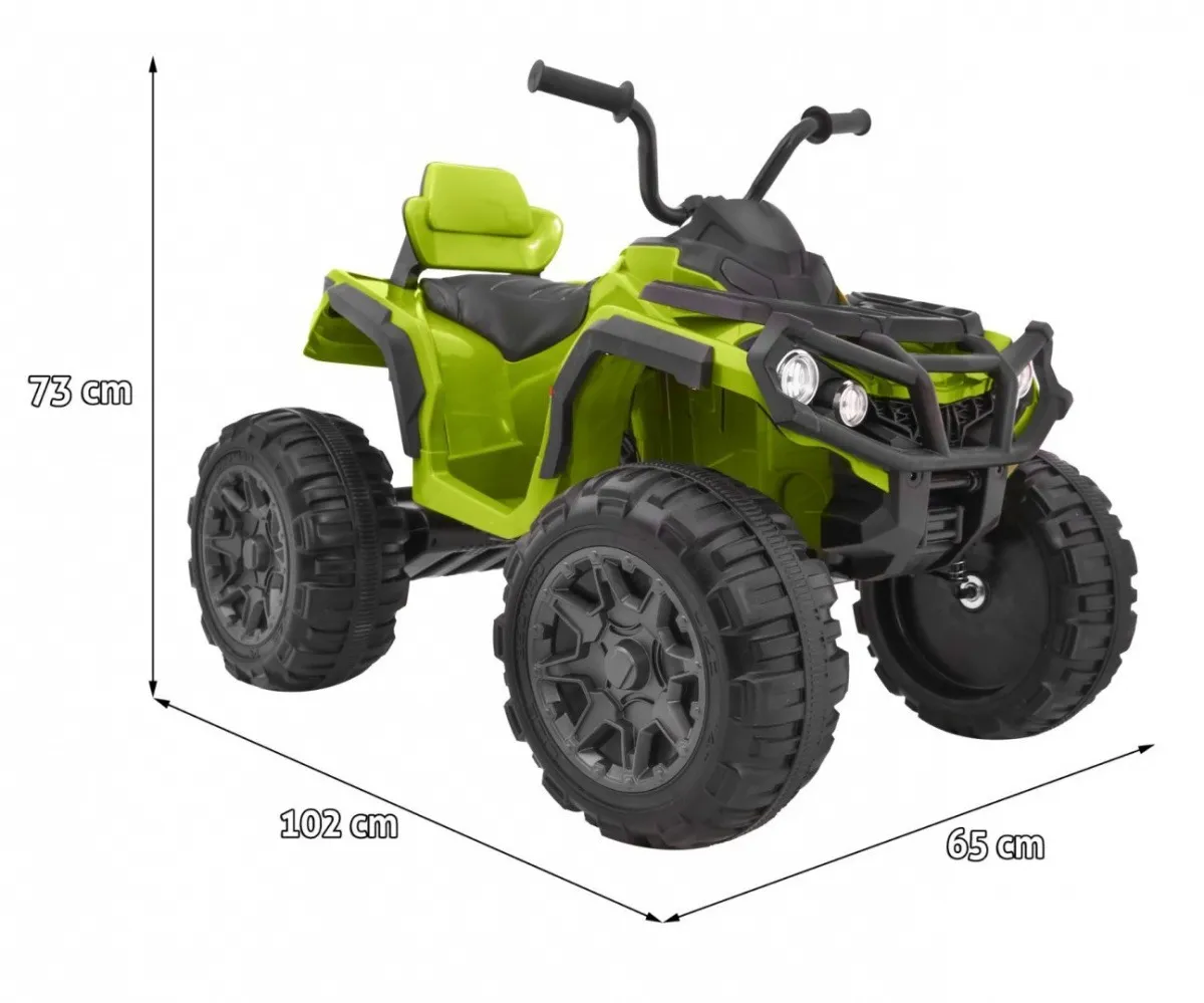 quad na akumulator atv - zeleni - slika 2