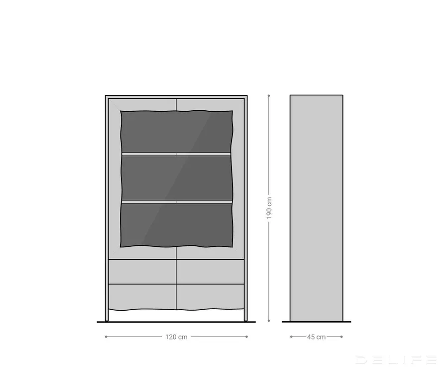 vitrina live-edge 120x190cm, materijal: bagrem - slika 9