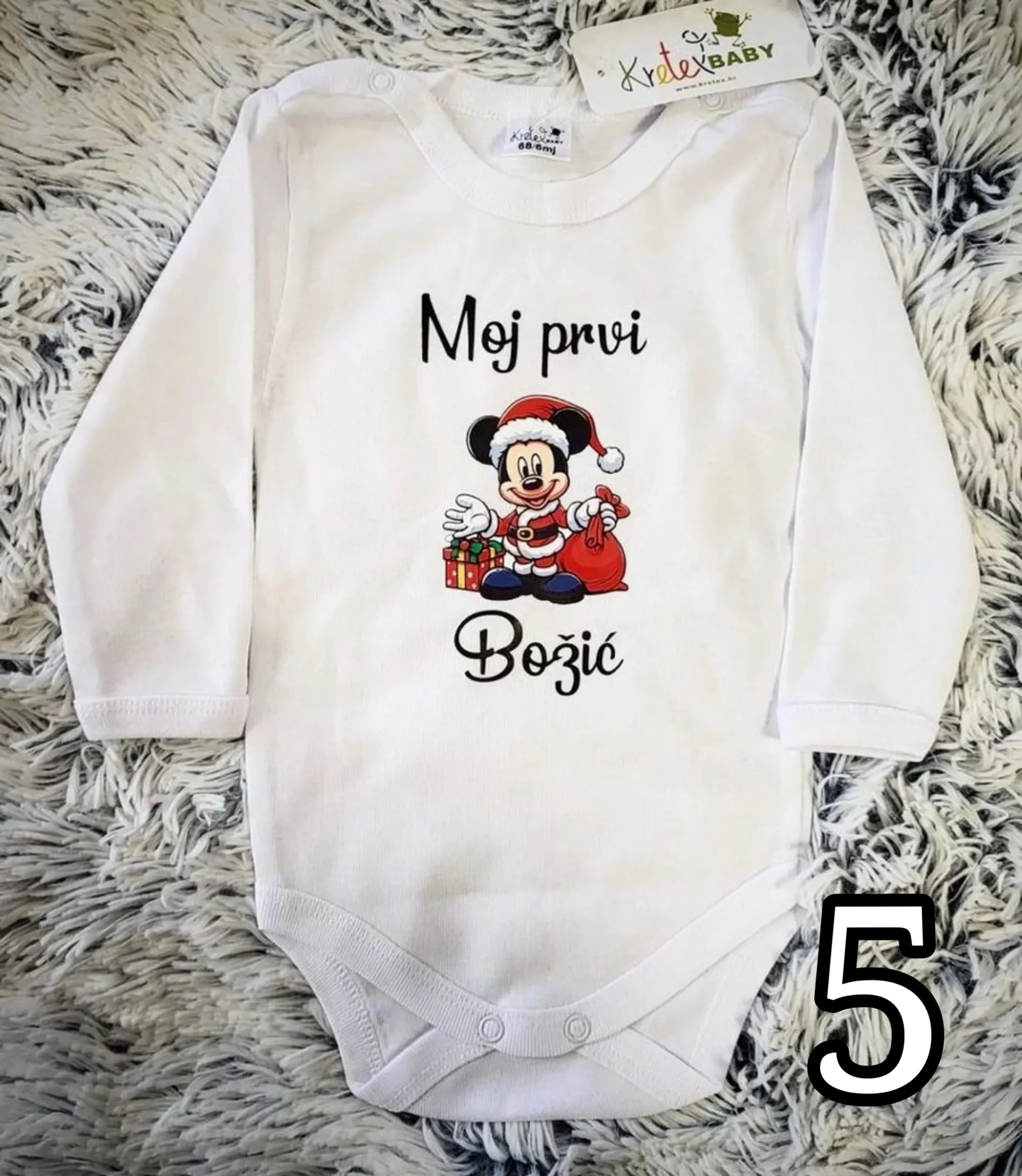 božićni body s tiskom - slika 7