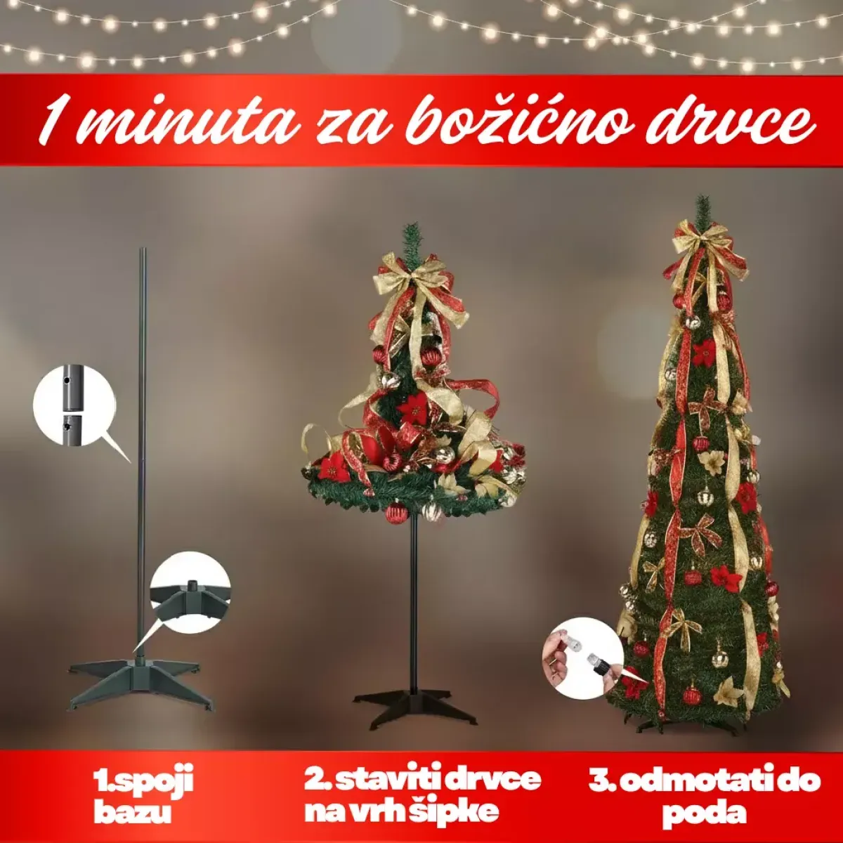 magic tree božićno drvce – ukrašeno i spremno u 1 minuti - slika 3