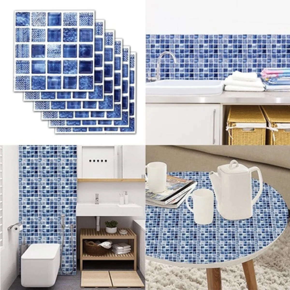 (6kom paket) 3d zidni pvc mozaik panel - samoljepljivo mod. 3300 - slika 5