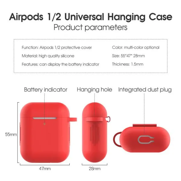 zaštitna silikonska navlaka za bežične slušalice airpods - slika 4