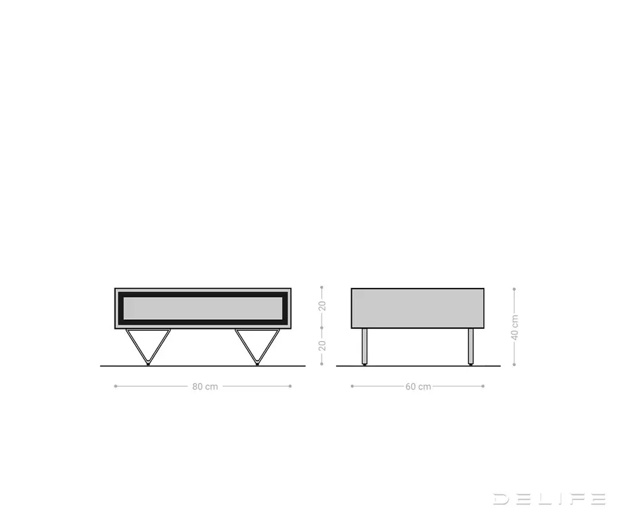 klub stolić stonegrace 80x60cm, materijal: bagrem - slika 8