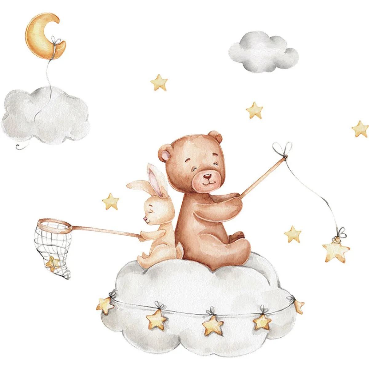 zidna naljepnica bunny & bear - slika 3