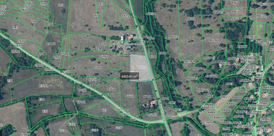 građevinsko zemljište, lovinac, 4460 m2, moguća kupnja manjih parcela - slika 15