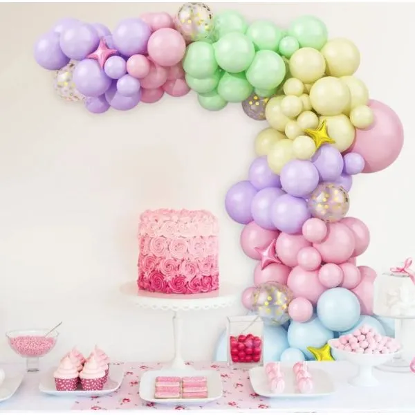 luk od balona - pastel (91 balon u setu) - slika 6