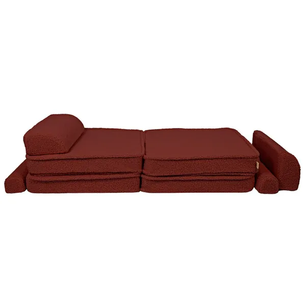 velika modularna sofa za djecu - premium smeđa - slika 6