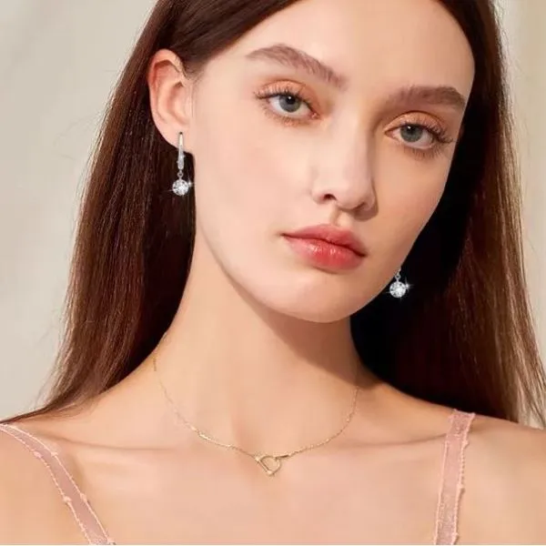 kristalne naušnice silver hoop nezaobilazni ženski modni dodatak - slika 3
