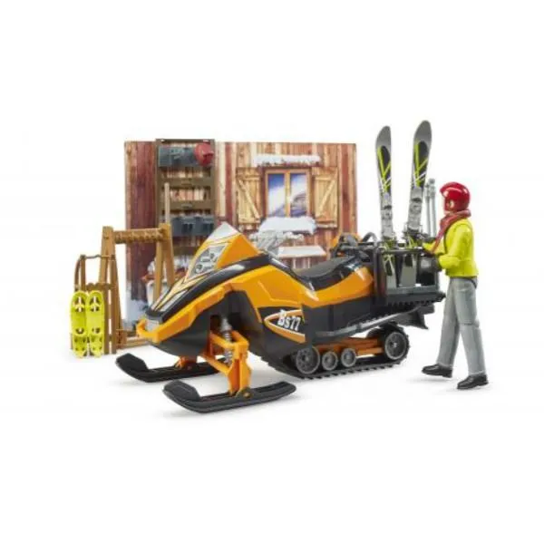 bruder set planinarski dom sa snowmobilom - slika 5
