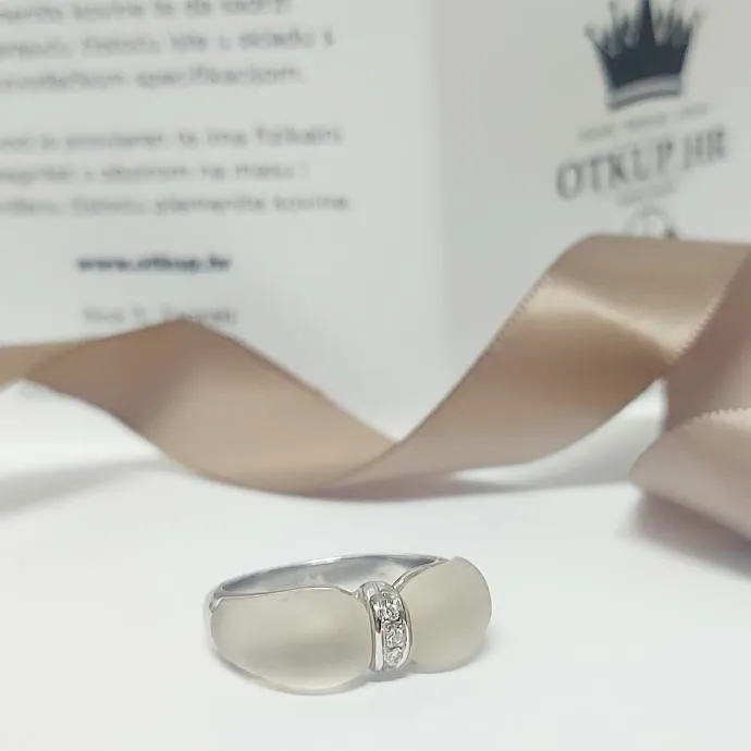 zlatni prsten s dijamantima 18k 0,06ct / r1, rate ! - slika 4