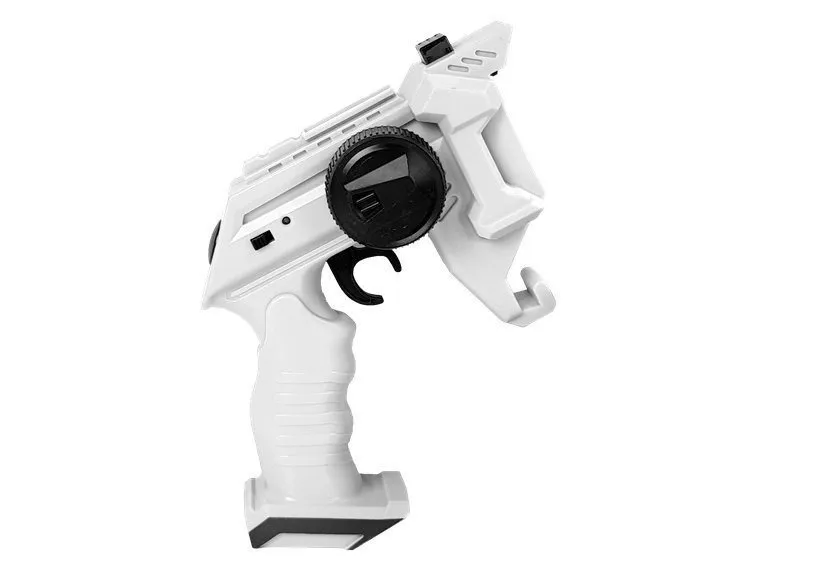 gun launcher car 2 in 1 remotely operated foam discs white - slika 5