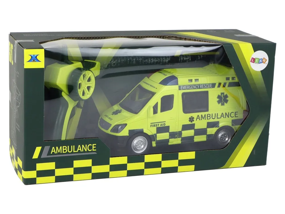 remote controlled yellow ambulance with lights - slika 7
