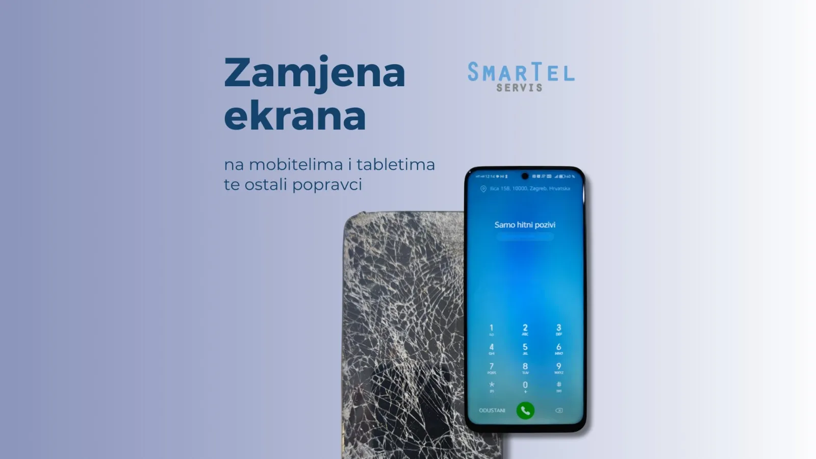 Zamjena ekrana na mobitelima, tabletima i pametnim satovima - Zagreb