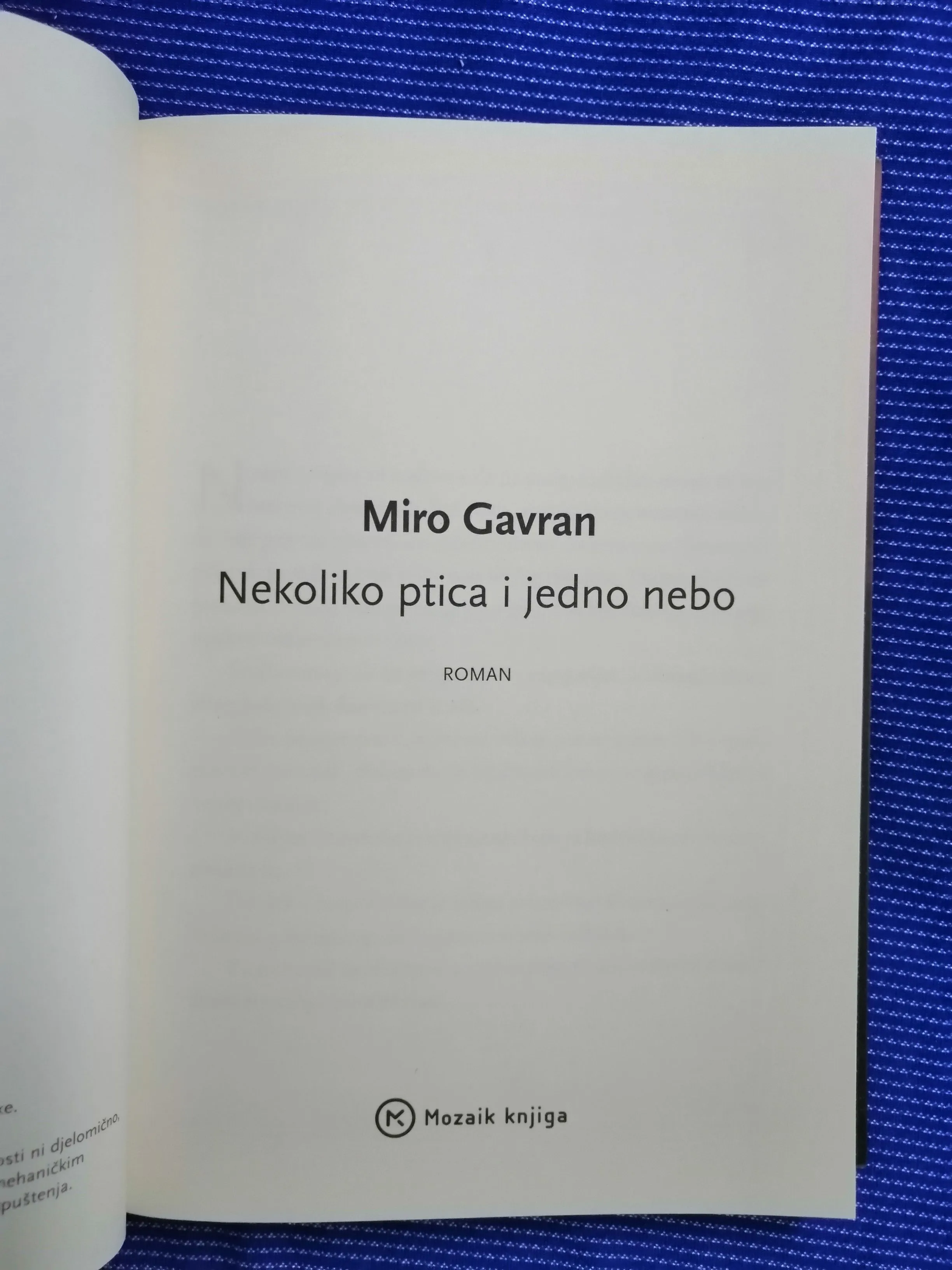 miro gavran – nekoliko ptica i jedno nebo [b117] - slika 2