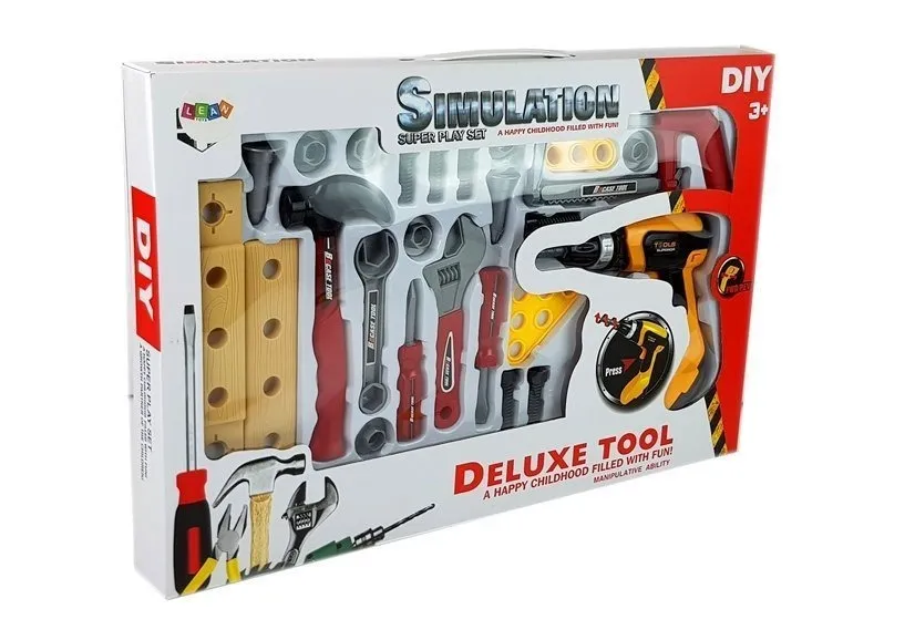 diy set alata s bušilicom i ručnom pilom - 29 elemenata - slika 6