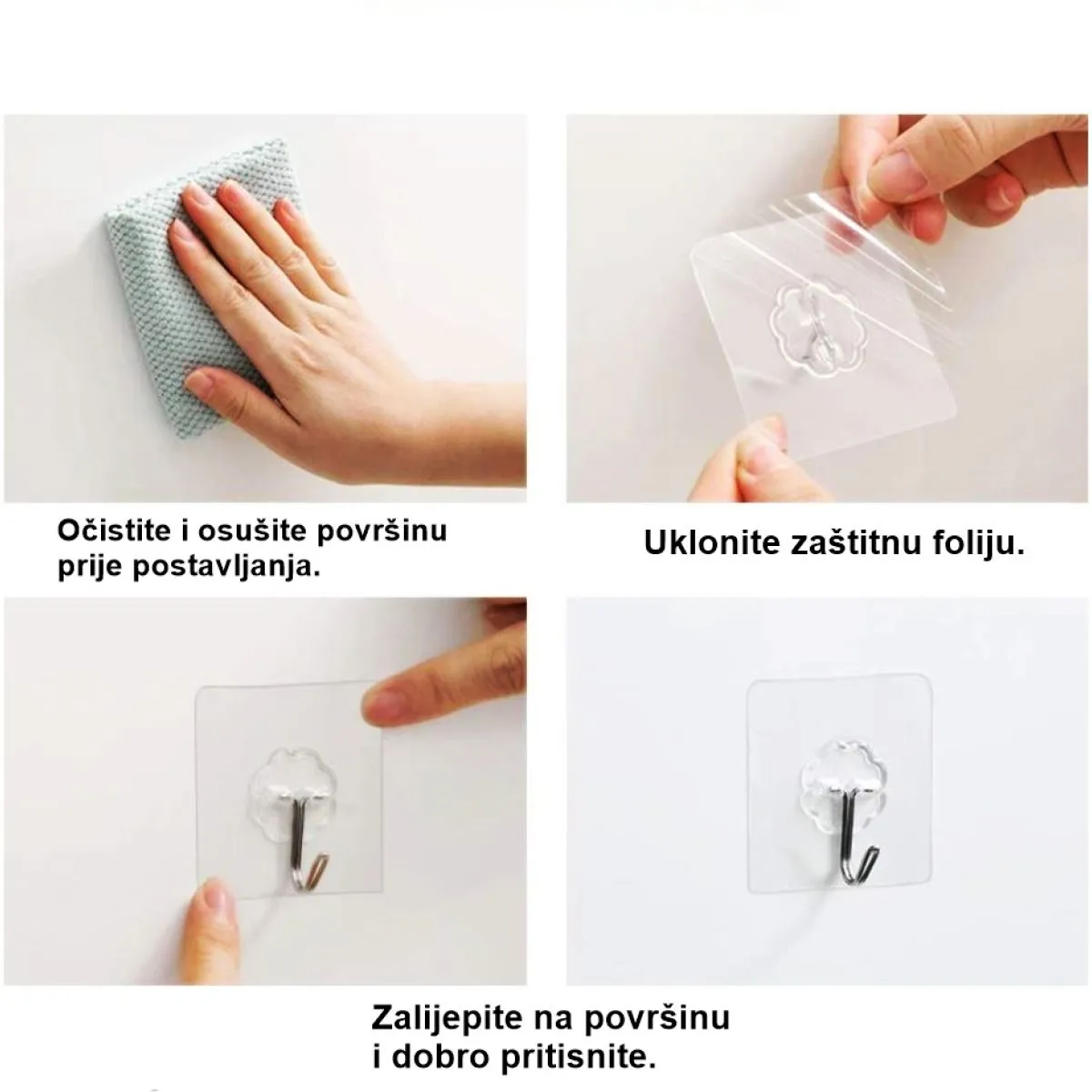 prozirna ljepljiva kuka - slika 3