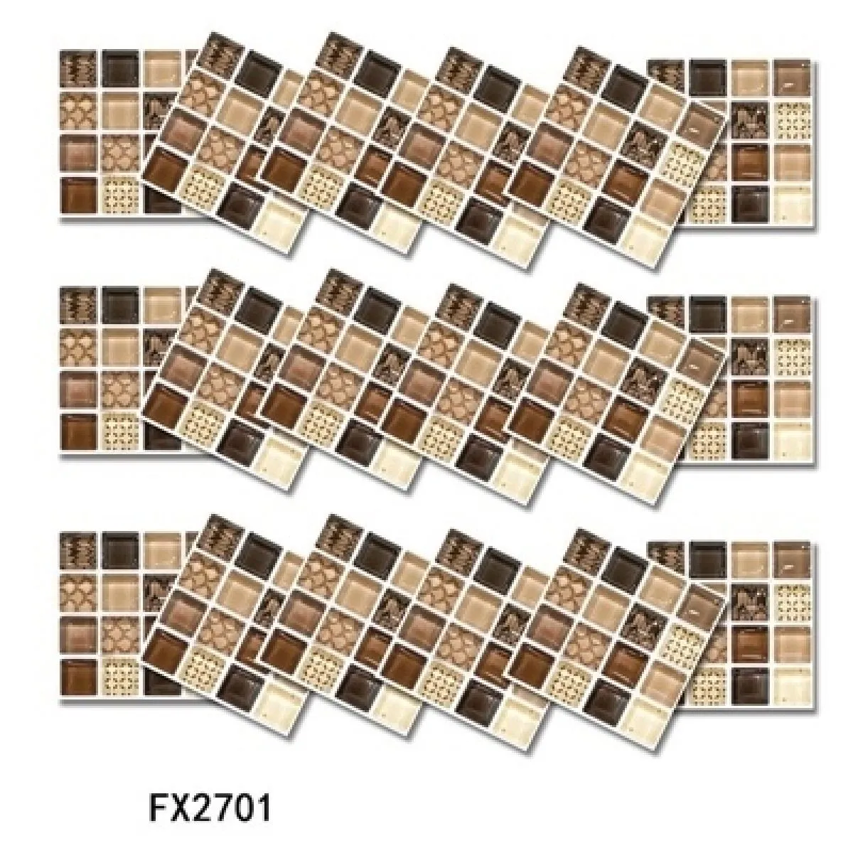fx mozaik zidne naljepnice 10x10 cm - pakiranje 18 komada - slika 4