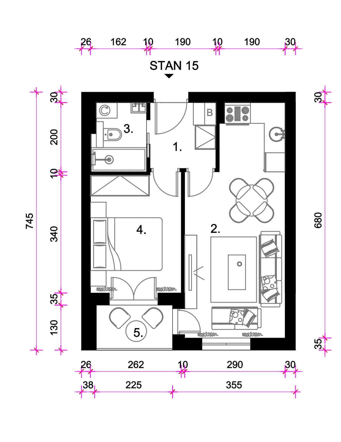 prodaja - dvosobni stan: zagreb (resnik), 33.92 m2, novogradnja - slika 7