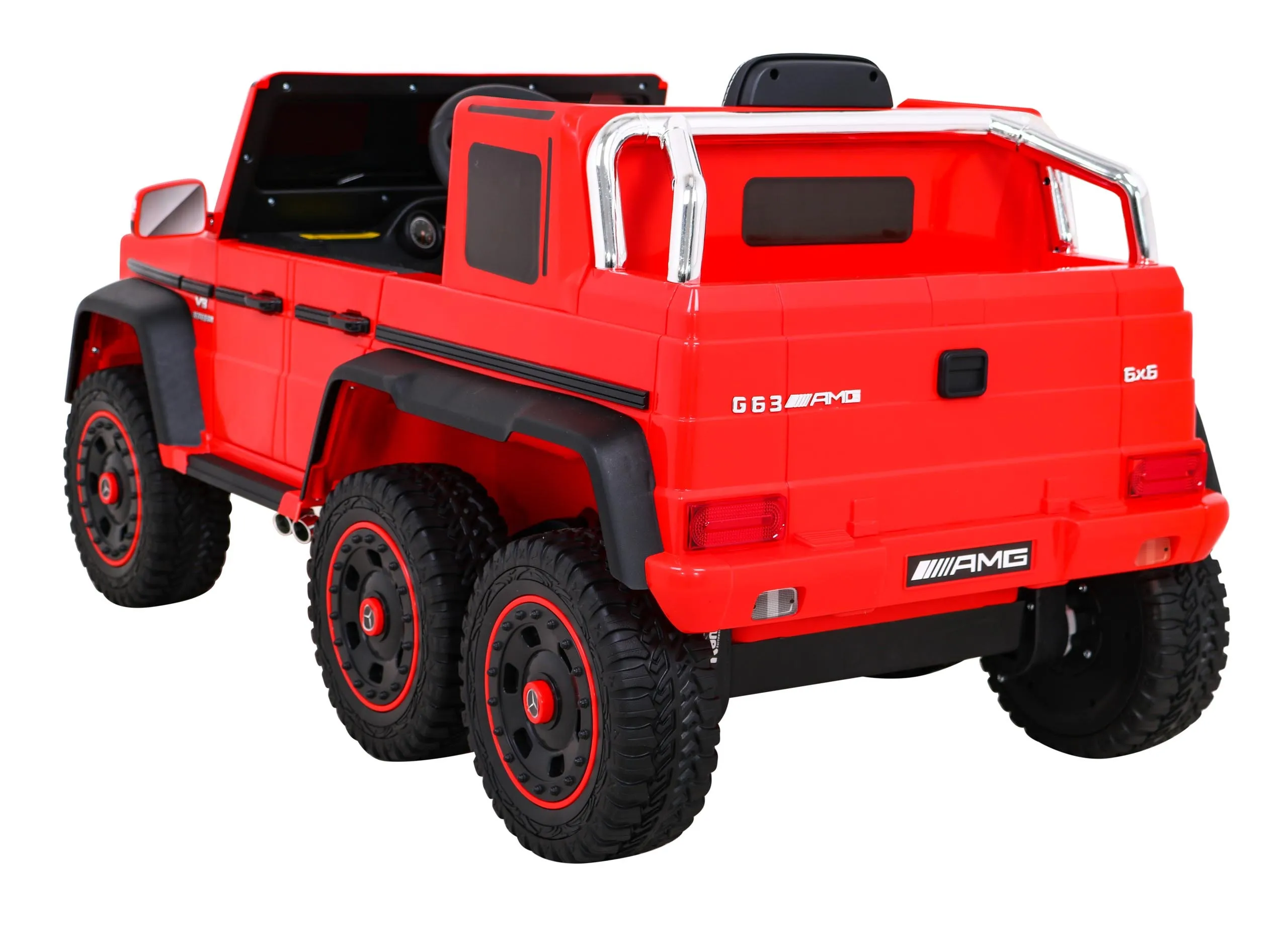 licencirani auto na akumultor mercedes g63 6x6 amg - crveni - slika 3