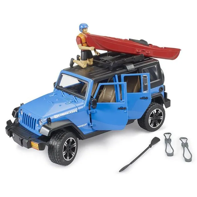bruder jeep wrangler rubicon unlimited s kajakom i figuricom - slika 3