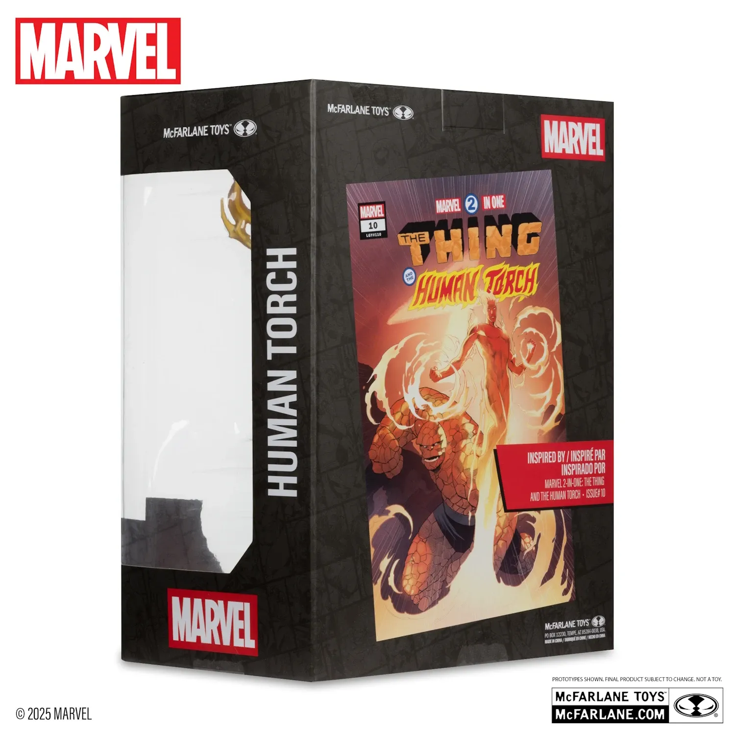mcfarlane marvel – human torch figura, 29cm + stripmarvel 2-in-one #10 - slika 10