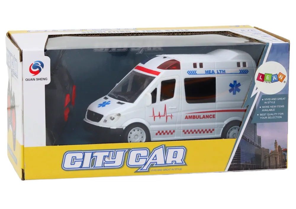 auto na daljinsko upravljanje rc ambulance - bijeli - slika 2