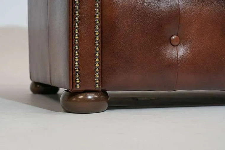 chesterfield fotelja class leather | 1-sjedište | cloudy brown old - slika 4
