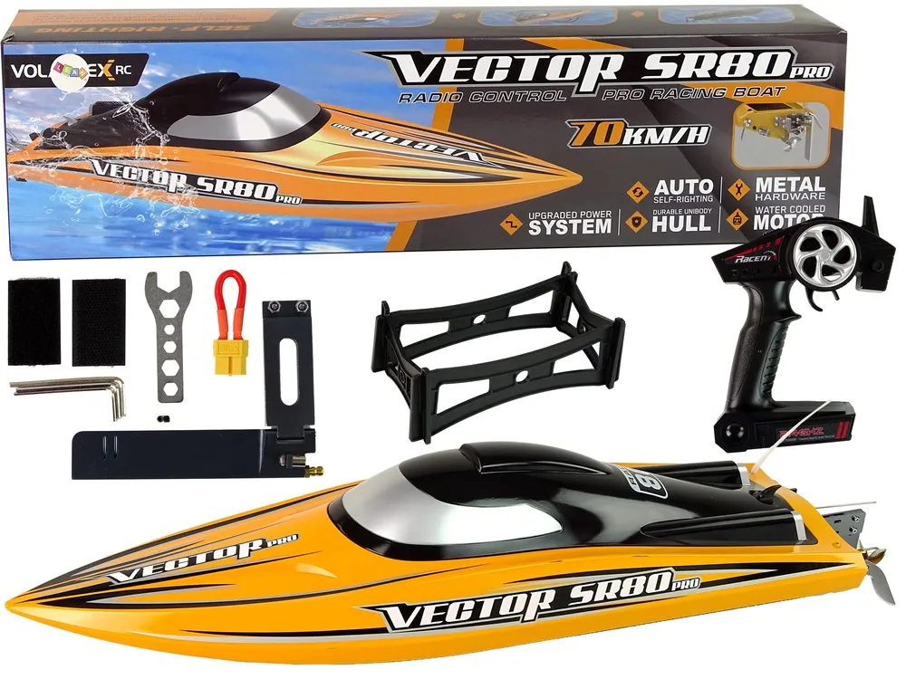łódź motorboat r/c brushless artr sr 80 pro 74 km/h yellow - slika 2