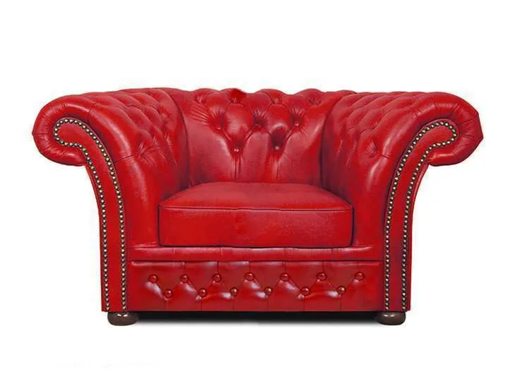 Chesterfield Fotelja Winfield Basic Luxe Leather | 1-sjedište | Red - Ježdovec, Zagreb