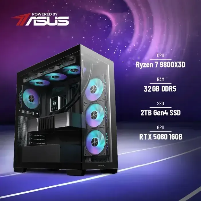 BaB računalo Inferno X (Ryzen 7 9800X3D, Liquid, RTX 5080, 32GB DDR5 - Zagreb