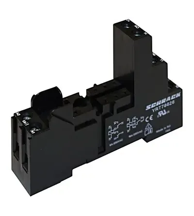 schrack podnožje 8-polno l/o 5,0 za xt, rt2x, rt3x, rt4x releje - slika 1