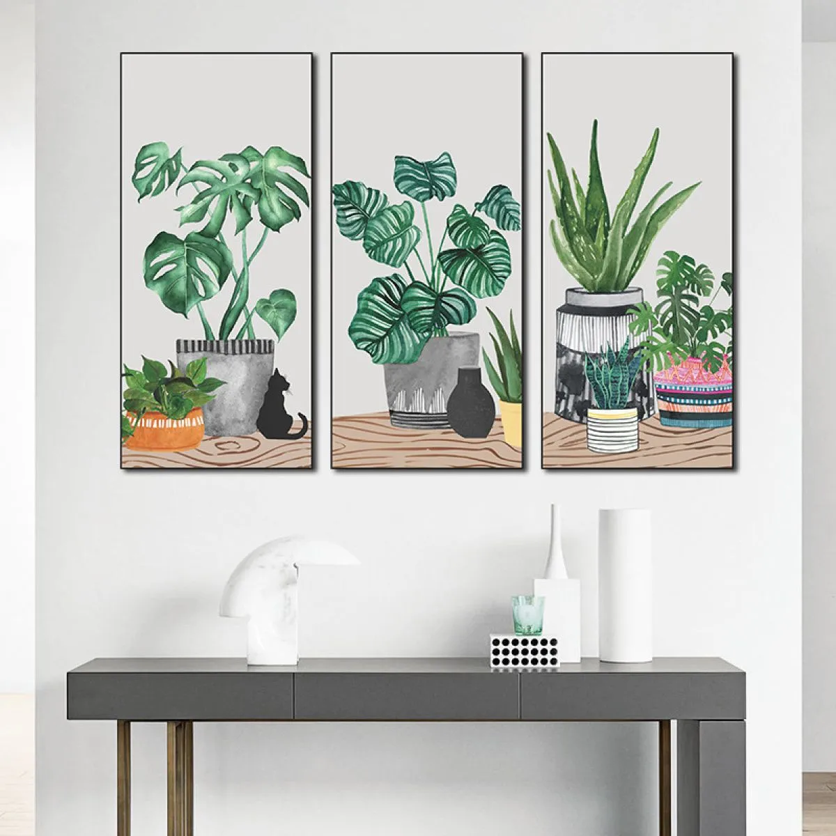 zidna naljepnica u tri dijela plants - slika 2