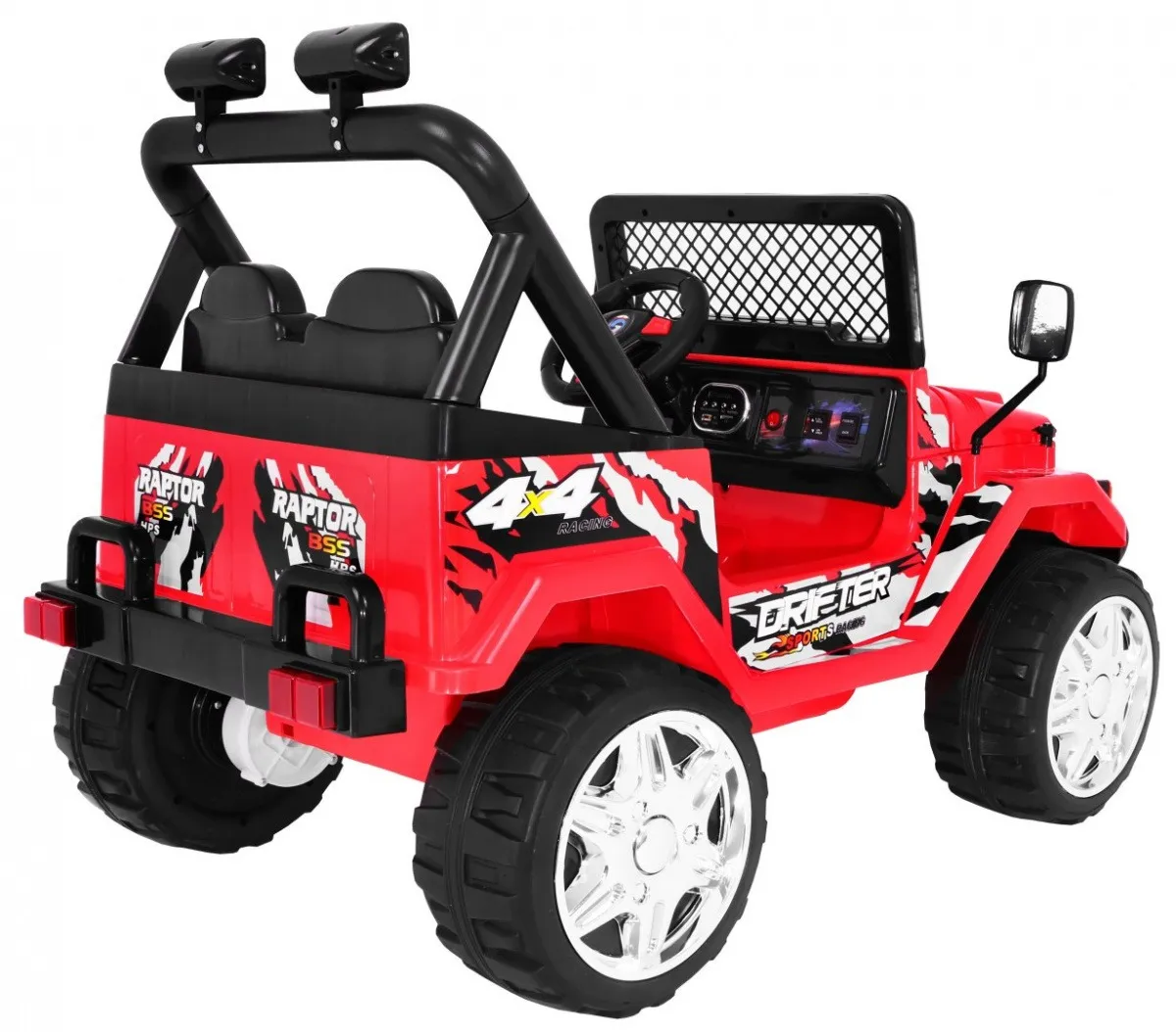 auto na akumulator raptor drifter - crveni - slika 3