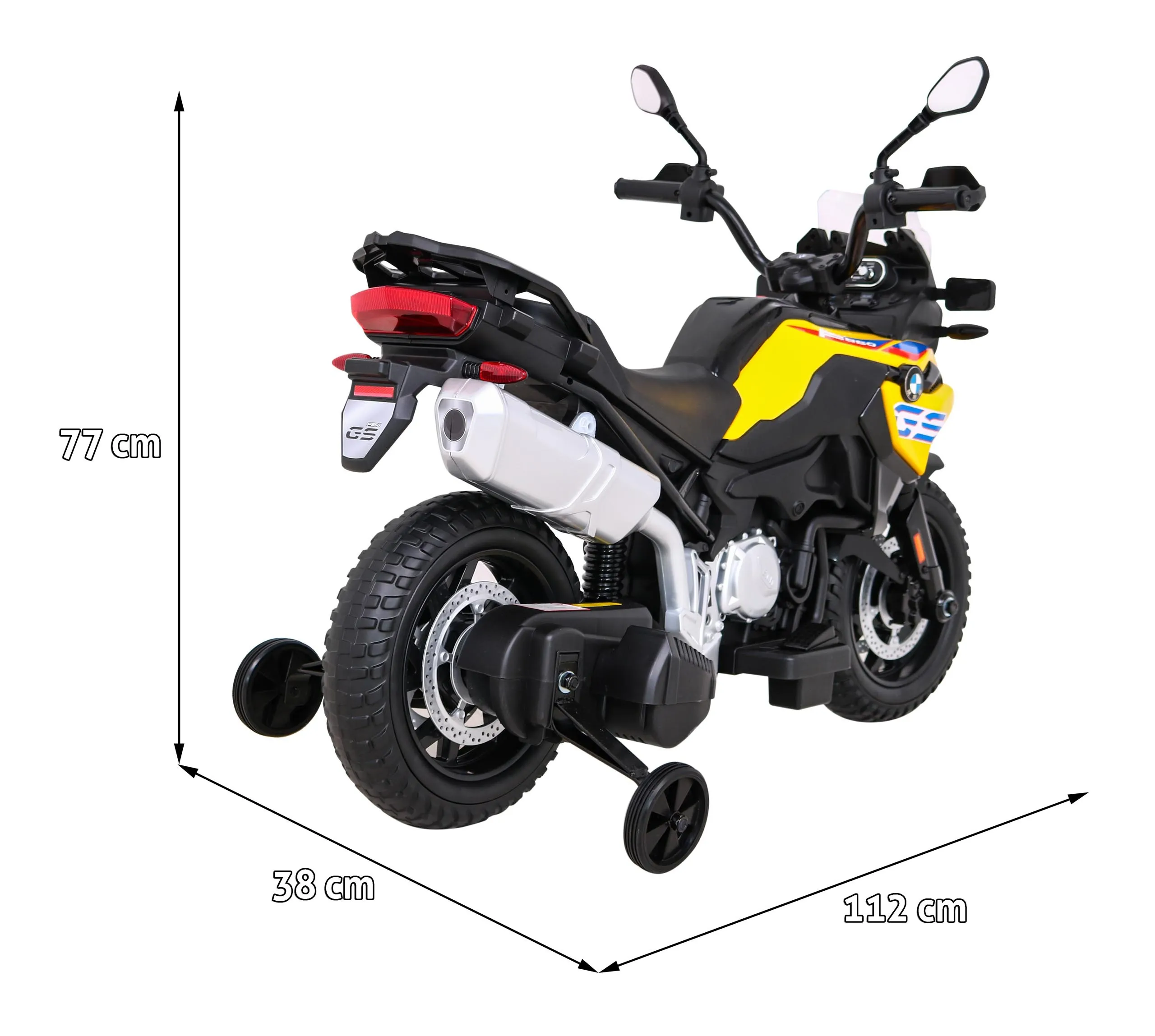 licencirani motor na akumulator bmw f850 gs - žuti - slika 8