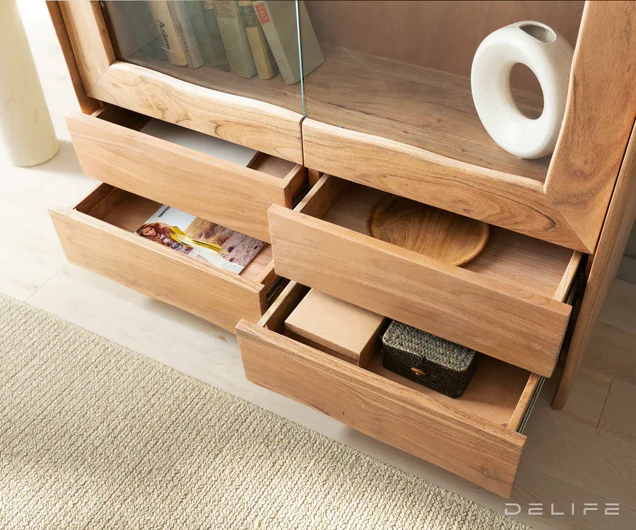 vitrina live-edge 120x190cm, materijal: bagrem - slika 5