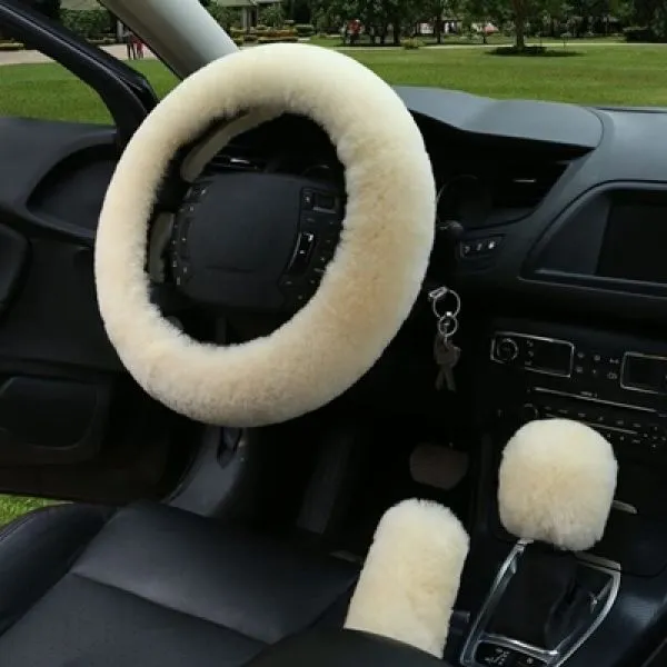 univerzalna chic plišana navlaka za automobil - 3 dijelni set - slika 3